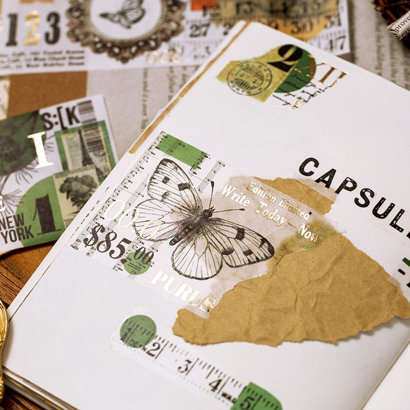 Băng dính nhũ giấy washi dạng tấm WT305