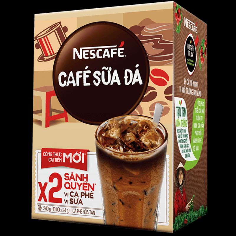 Nescafe sữa đá 3in1 hộp (10 gói 20gr)