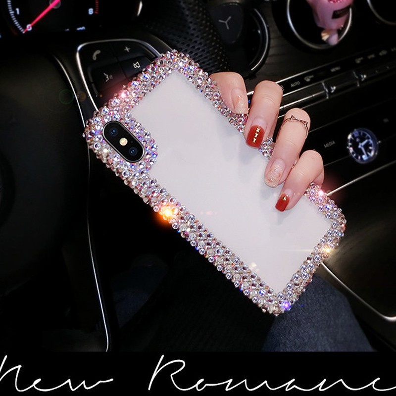 Kim Cương Giả Mềm TPU Dành Cho iphone 14 13 11 Pro X XR XS Max Ốp Lưng Lấp Lánh Bling Cho iphone 7 8 Plus 12 Dành Cho Nữ Cô Gái
