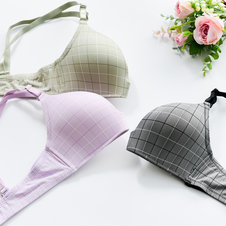Áo Lót Nữ - Áo Ngực Nữ đúc su kẻ không gọng tôn vòng 1 gợi cảm DAN STORE MÃ  AL07