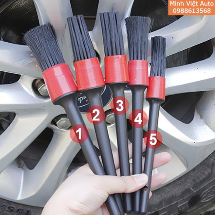 Bộ 5 chổi vệ sinh ô tô đa năng - Cọ rửa thân vỏ nội thất xe ô tô
