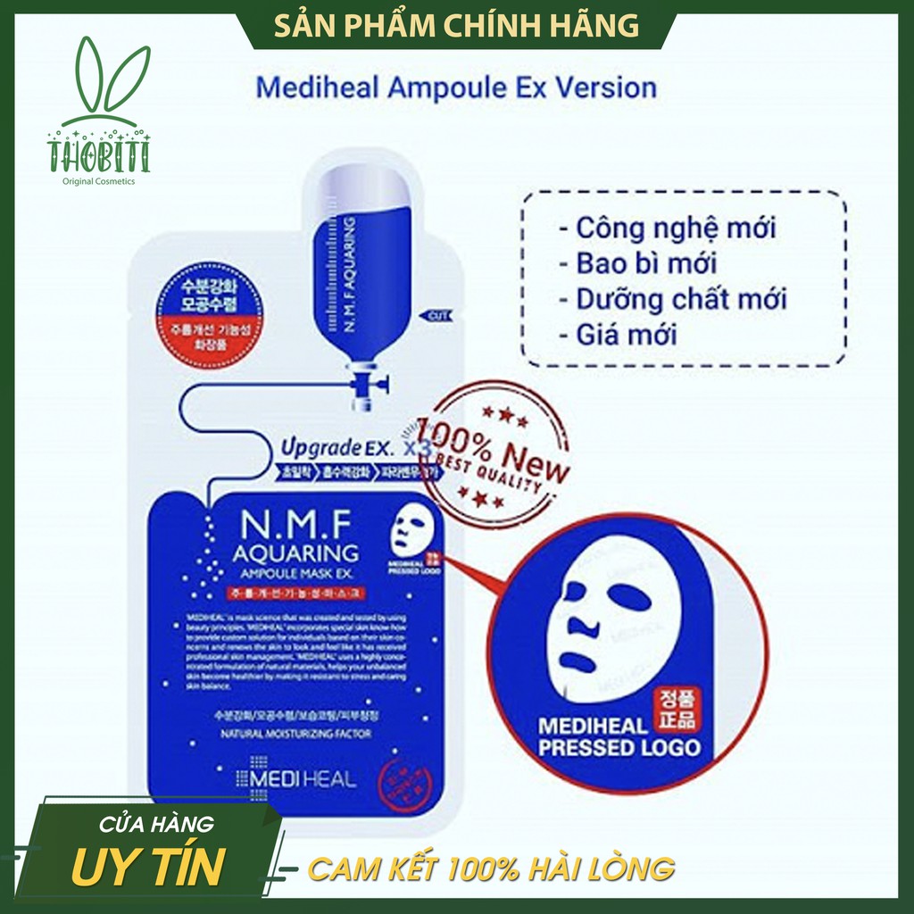 Mặt nạ MEDIHEAL cấp ẩm cho da [chính hãng 100%]  Mediheal N.M.F Aquaring Ampoule Mask 27ml