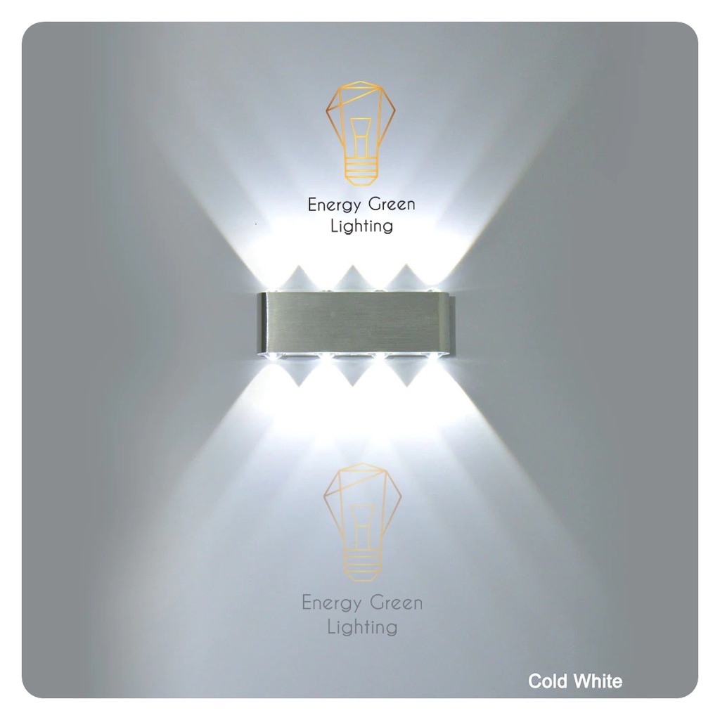 Đèn Hắt Tường Energy Green Lighting 2 Đầu Chiếu Sáng DT-168 6w - DT-169 8w Ánh Sáng Trắng/Vàng