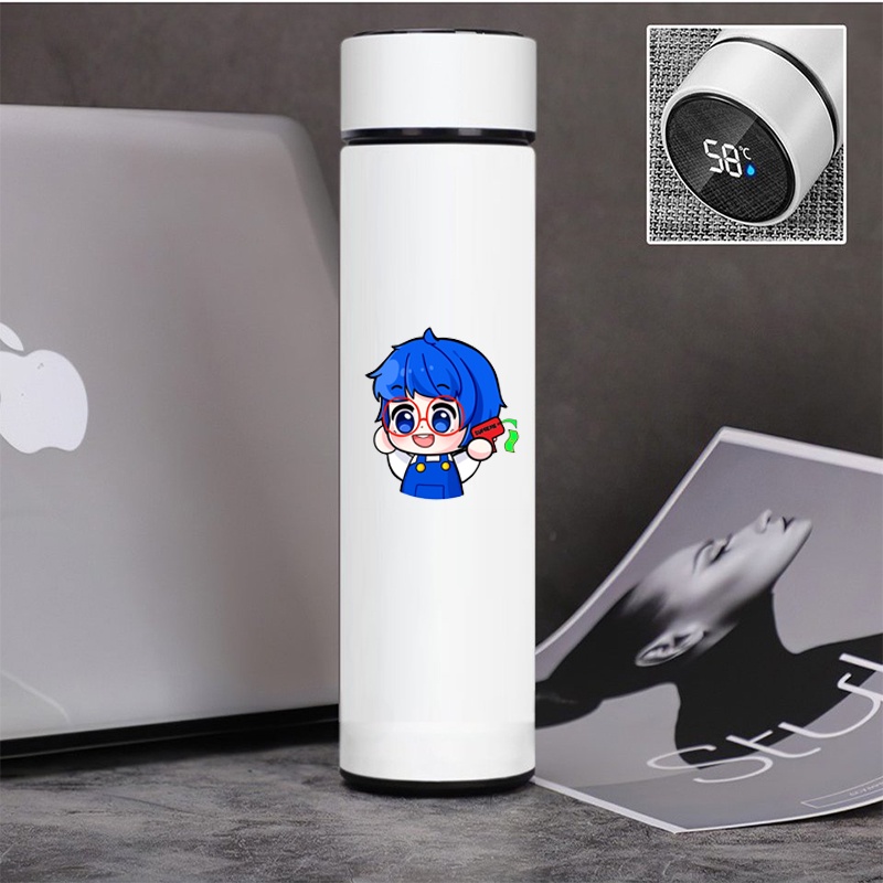 Bình giữ nhiệt đựng nước in hình HERO TEAM ver MẮT TRÒN XOE Simmy Phong cận Siro Mr Vịt Sammy Đào Kairon Kamui
