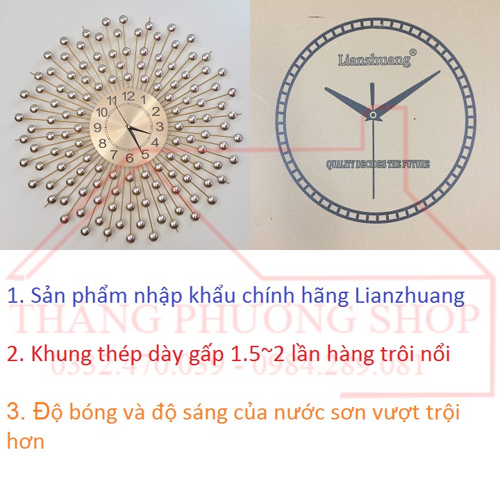 Đồng Hồ Treo Tường Bi Vàng TP-004 (Tặng Máy Đồng Hồ Thay Thế)