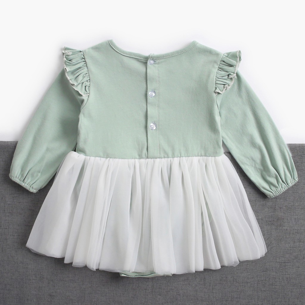 Áo liền thân Sanlutoz họa tiết chú gấu xinh xắn cho bé gái