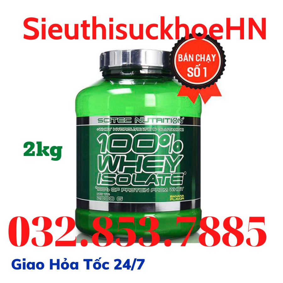 Sữa tăng cân, tăng cơ Whey Isolate Scitec 2kg | Scitec Nutrion