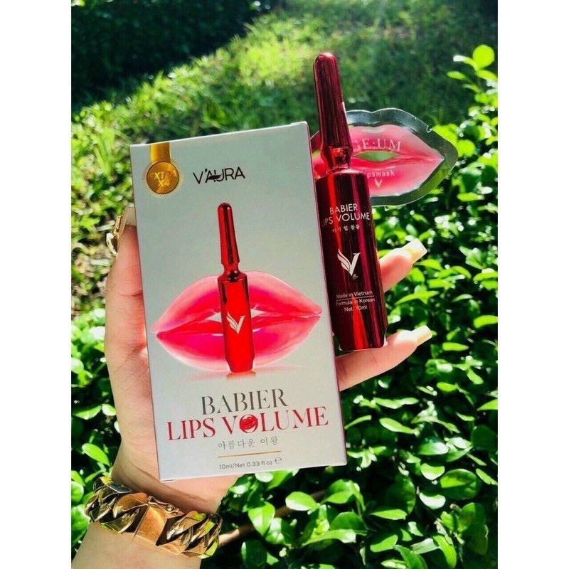 CHÍNH HÃNG- Tinh chất cấy môi Vaura Babier Lips Volume, mờ thâm làm hồng môi sau 7 ngày ....