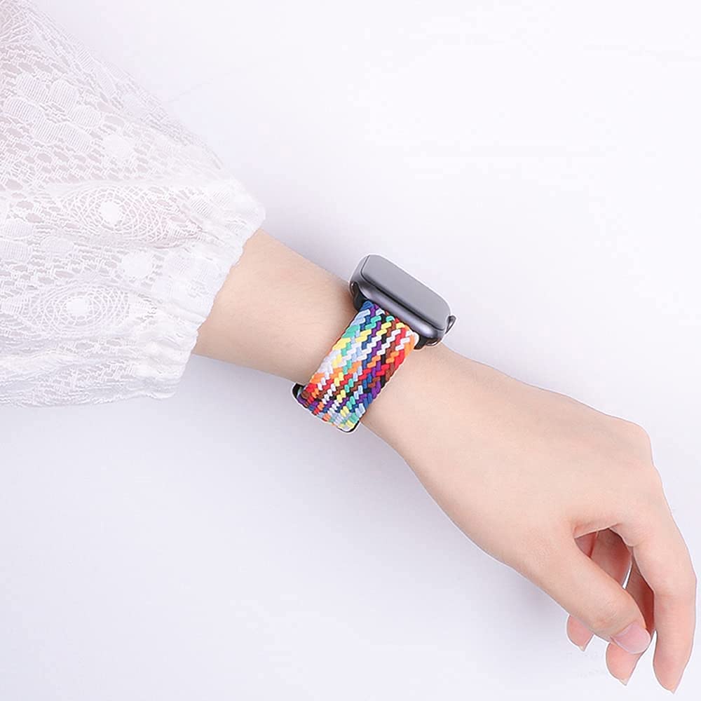 Dây Đeo Đồng Hồ Thông Minh Bằng Nylon Co Giãn 7 45mm 41mm Cho iWatch Series 8 7 6 5 4 SE