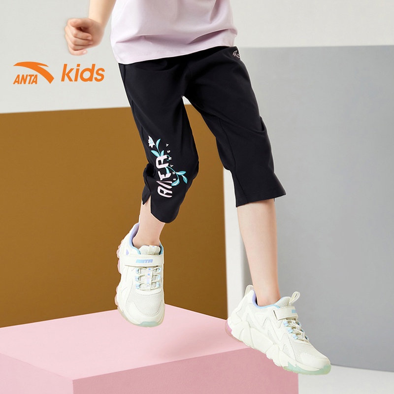Quần lửng thời trang bé gái thương hiệu Anta Kids 362138382-1, lưng thun, co giãn 4 chiều