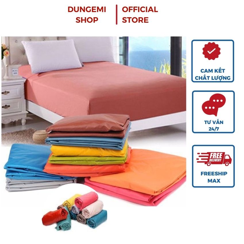 Ga chống thấm nước bảo vệ đệm cao cấp Drap trải giường bọc nệm chống thấm nước1m2 1m5 1m6 1m8 2m2 dành cho nệm dưới 10cm