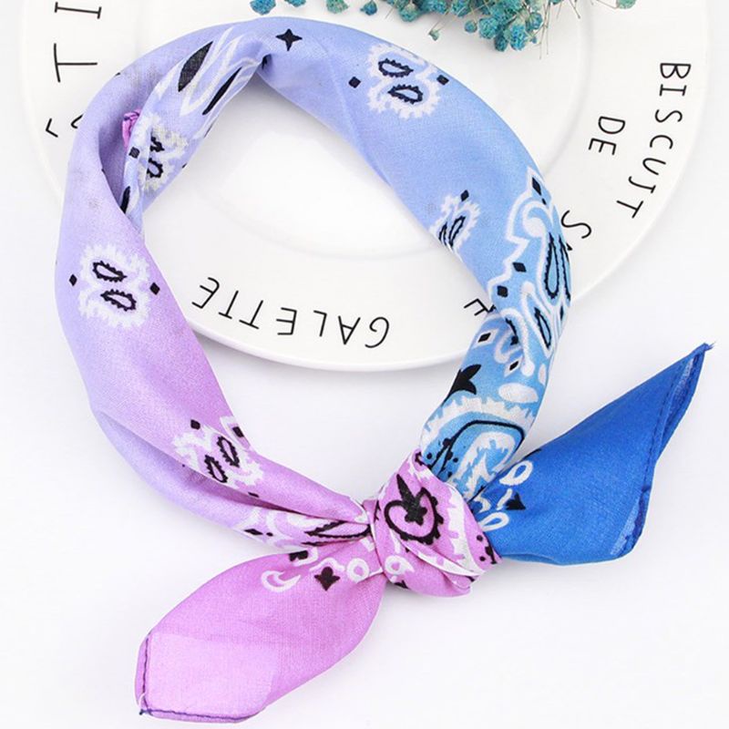 Khăn Vuông Cotton Họa Tiết Hoa Màu Sắc Cầu Vồng Dành Cho Nam Và Nữ