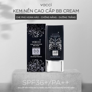 Kem Nền BB Cream Cao Cấp Vacci Che Khuyết Điểm Siêu Mịn Chống Nắng SPF 36