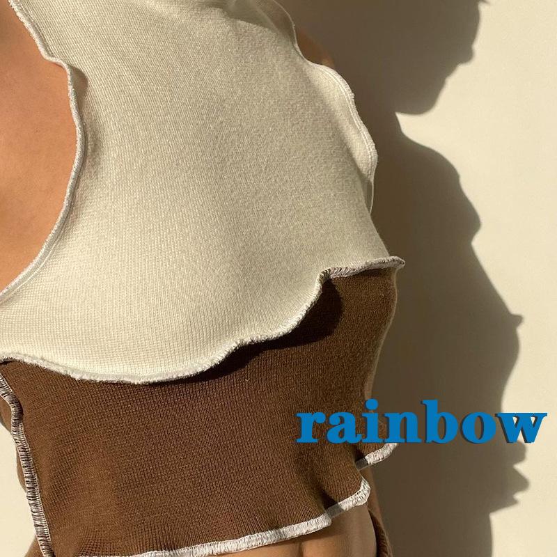 Áo Thun Sát Nách Cổ Tròn Phối Màu Cầu Vồng Thời Trang Cho Nữ | BigBuy360 - bigbuy360.vn