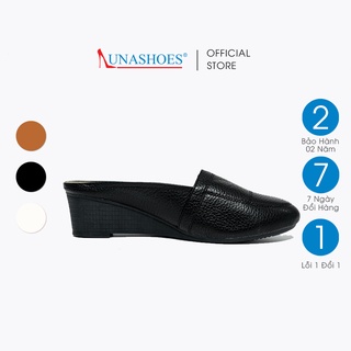 Dép sục nữ 3p dễ đi Lunashoes 32303 giày cho mẹ trung tuổi da bò thật full box hàng cao cấp có sẵn fullsize