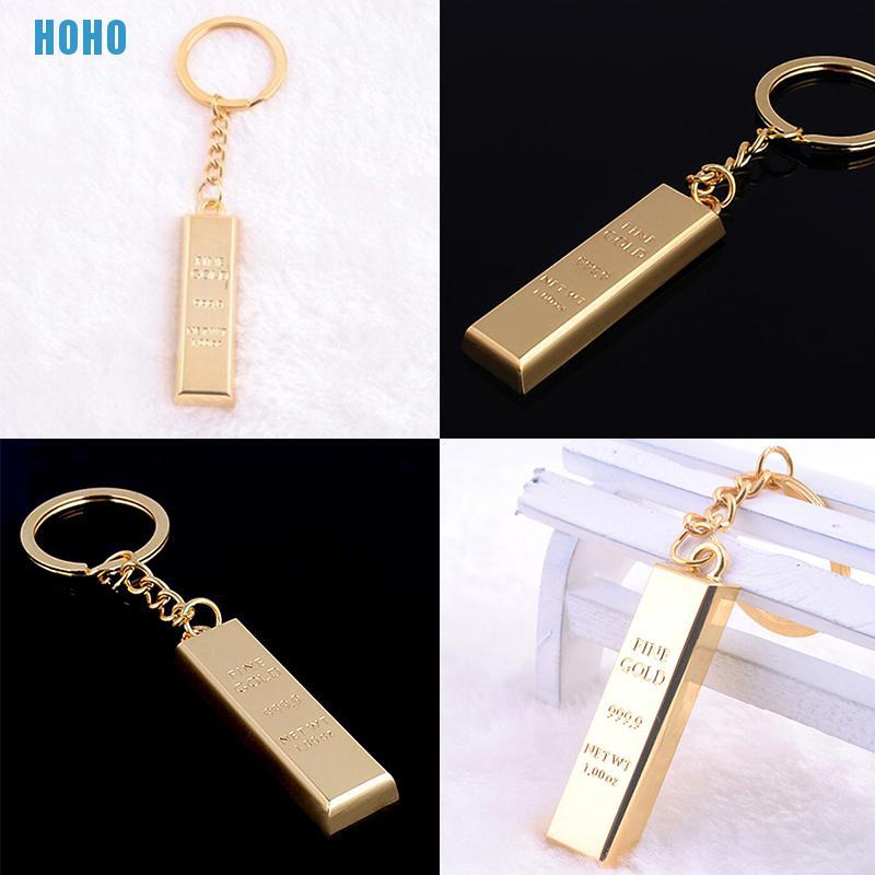 Móc Khóa Kim Loại Hình Thỏi Vàng