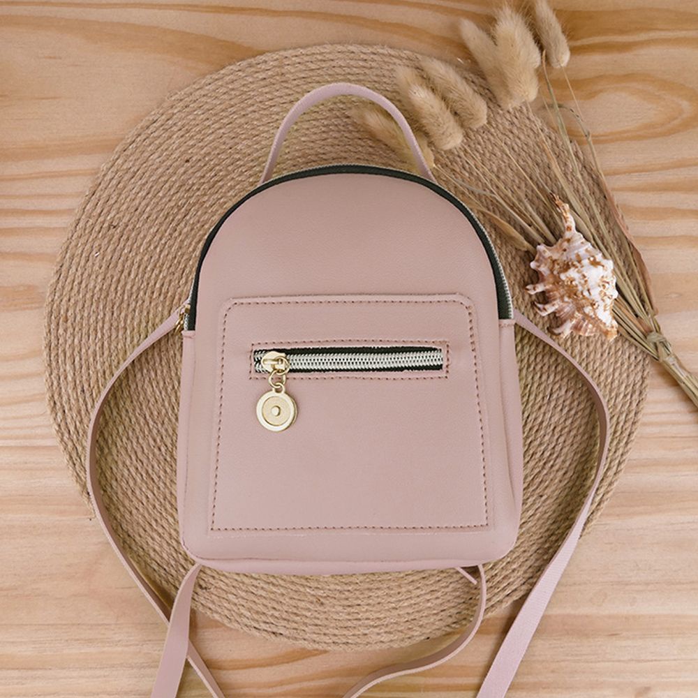 NIUYOU [Ready Stock] Women PU Daypack Mini Backpack Waterproof Shoulder Bag