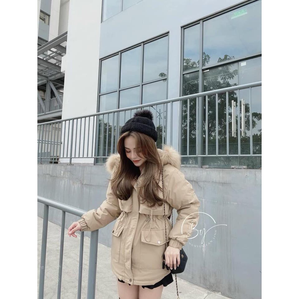 Áo khoác kaki lót lông siêu ấm