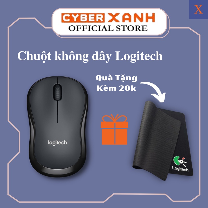 Chuột không dây Logitech M220 không tiếng động, độ nhạy cao, có công tắc On/Off  - Bảo Hành 12 Tháng