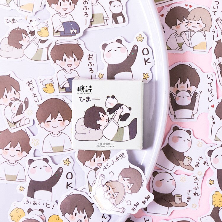 Sticker hoạ tiết hoạt hình dễ thương trang trí sổ tay DIY