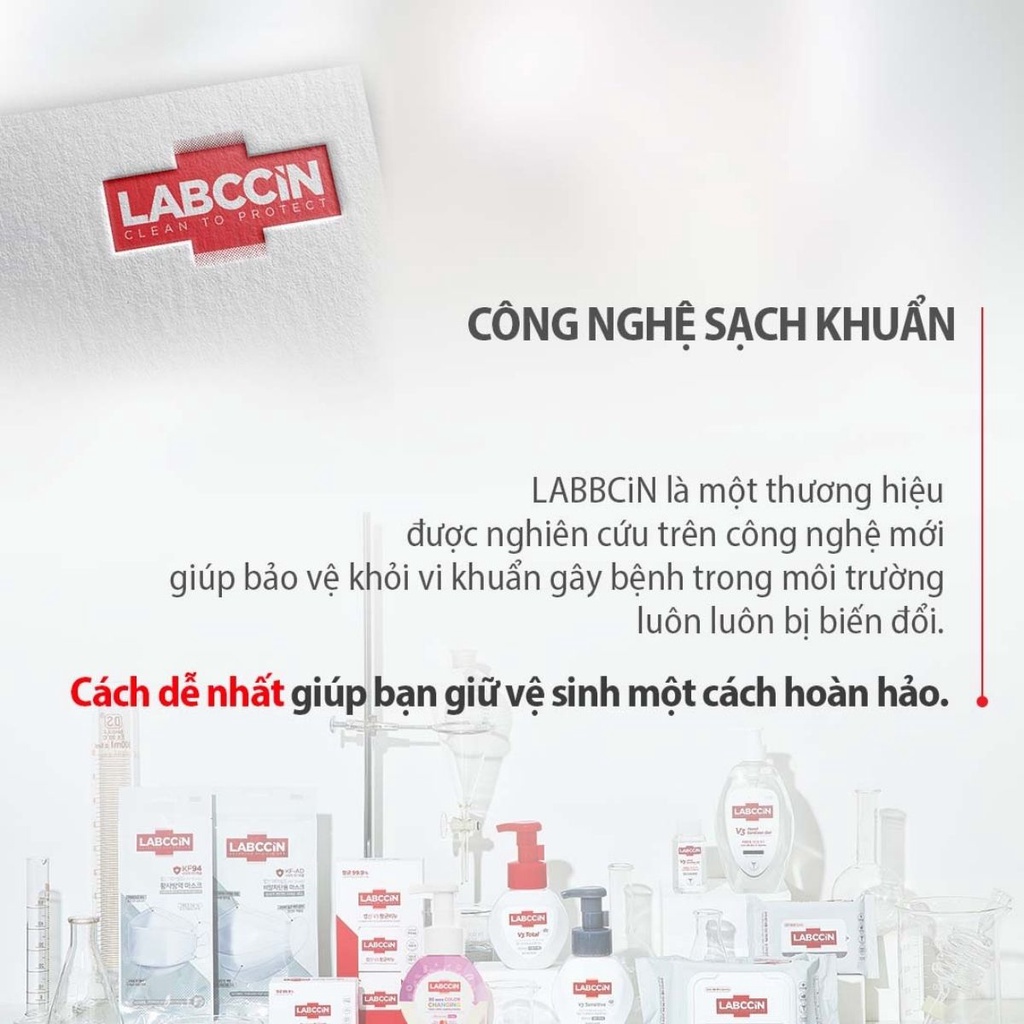 Bộ nước rửa tay tạo bọt LABCCiN V3 Hàn Quốc thành phần từ thiên nhiên, an toàn vệ sinh sạch sẽ (Chai 250ml - Túi 200ml)