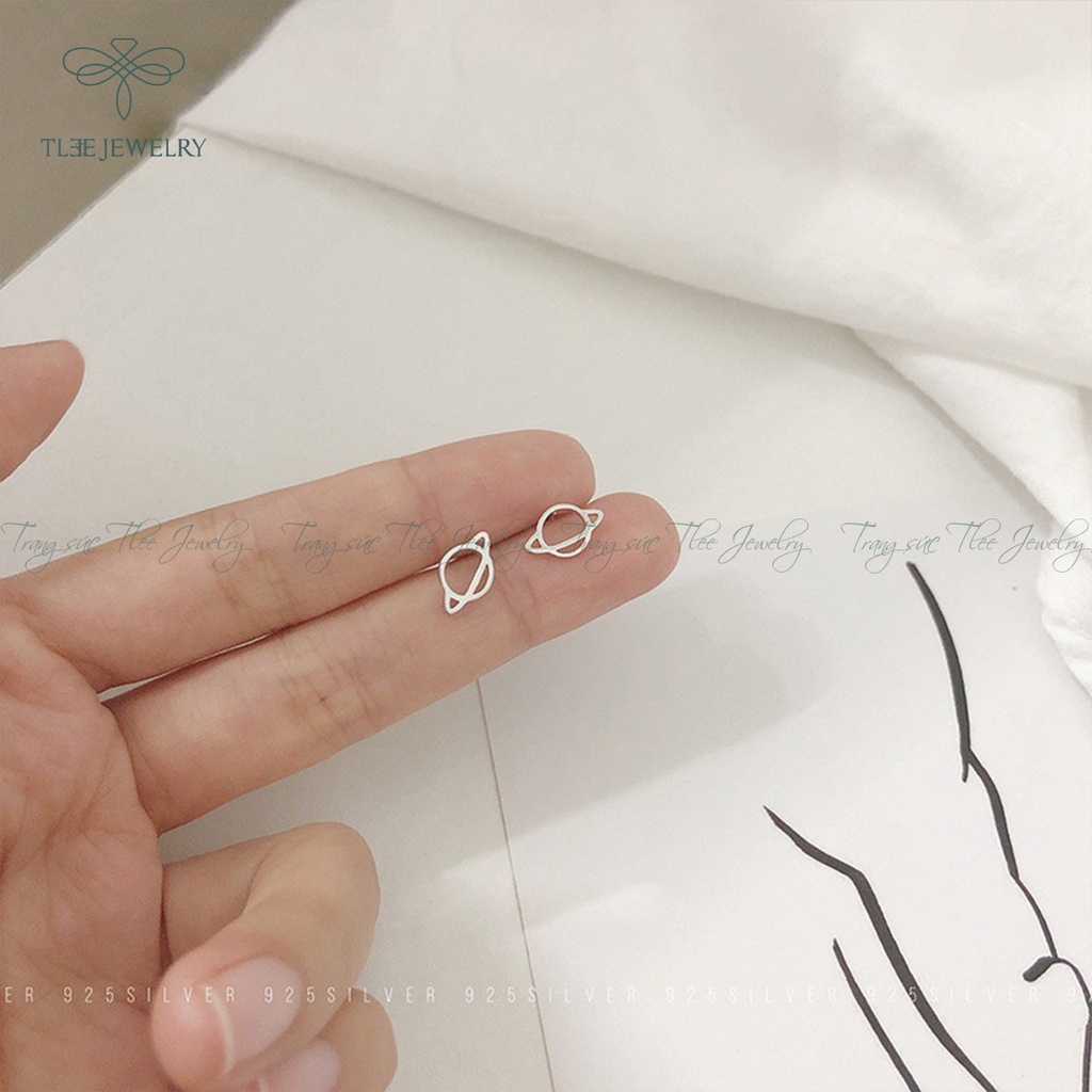 Khuyên tai bạc TLEE hình khối trái đất xinh xắn NCJ B0148