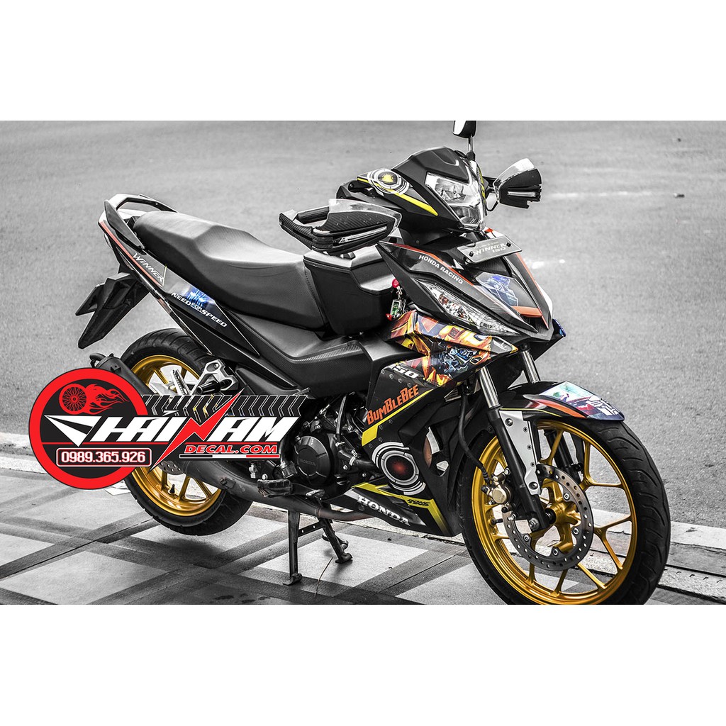 Tem Trùm Winner 150 BumBLeBee Đen Vàng