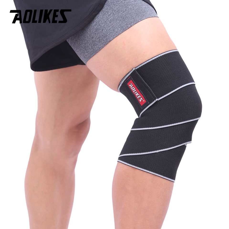 Miếng đệm đầu gối AOLIKES bằng silicon co giãn thoáng khí không trượt dùng tập thể thao