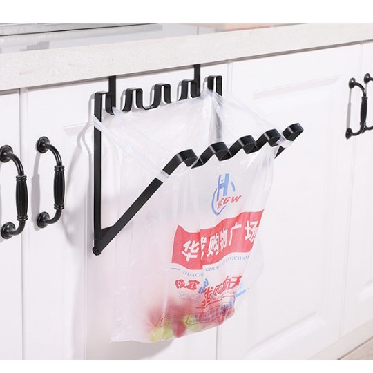 Giá treo túi đựng rác đa năng gấp gọn, kệ KIM LOẠI treo túi rác gắn cửa tủ thông minh