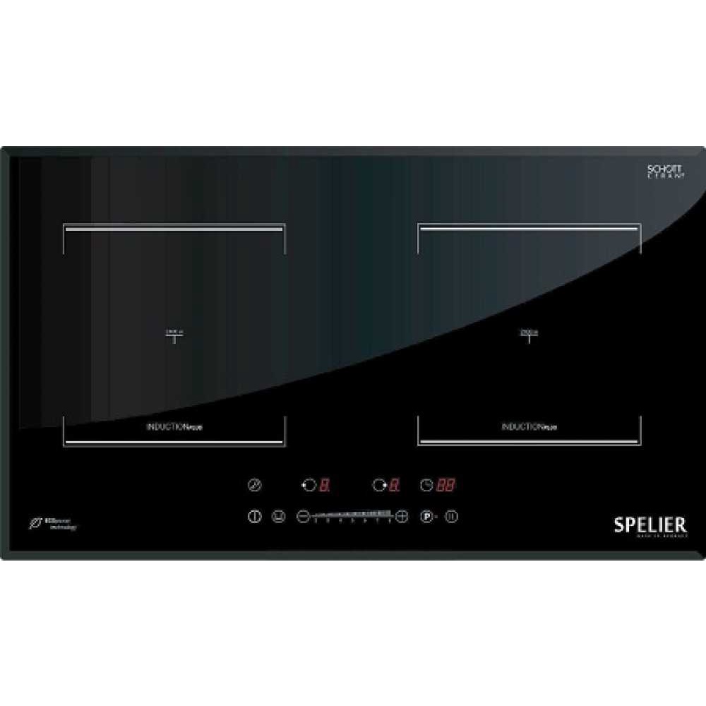 Bếp từ đôi Spelier SPE-IC928 - Kích thước 730x430mm, công nghệ cảm ứng từ, mặt kính Schott Ceran
