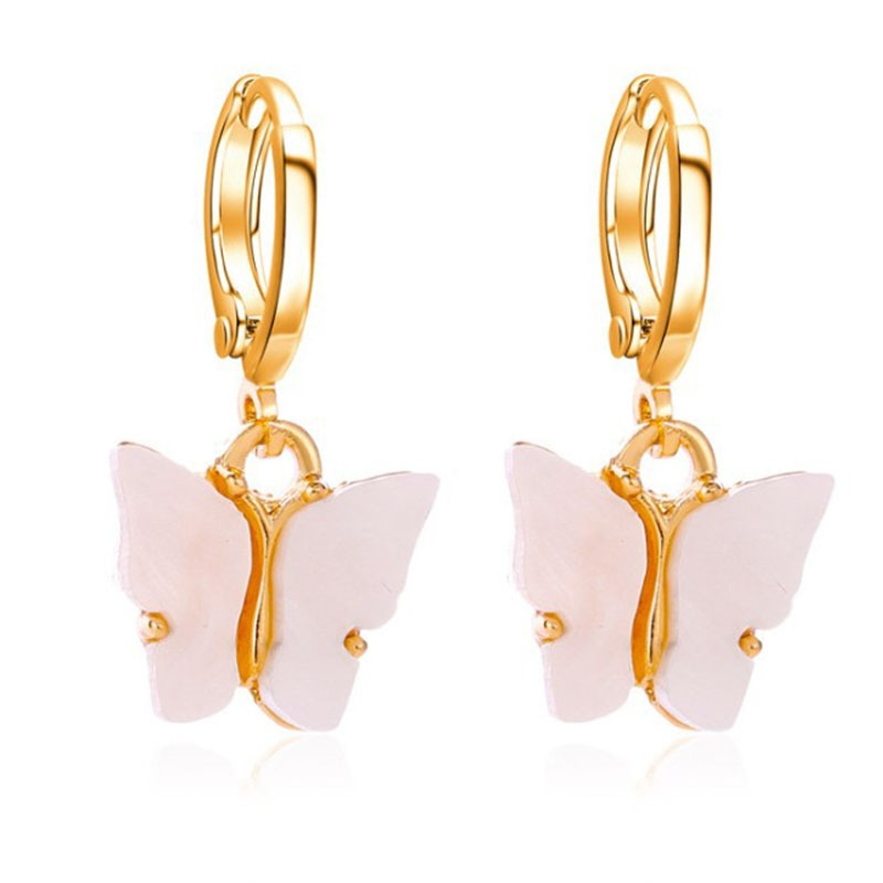 Bông tai hình bướm bằng acrylic nhiều màu sắc phong cách Bohemian thời trang dành cho nữ