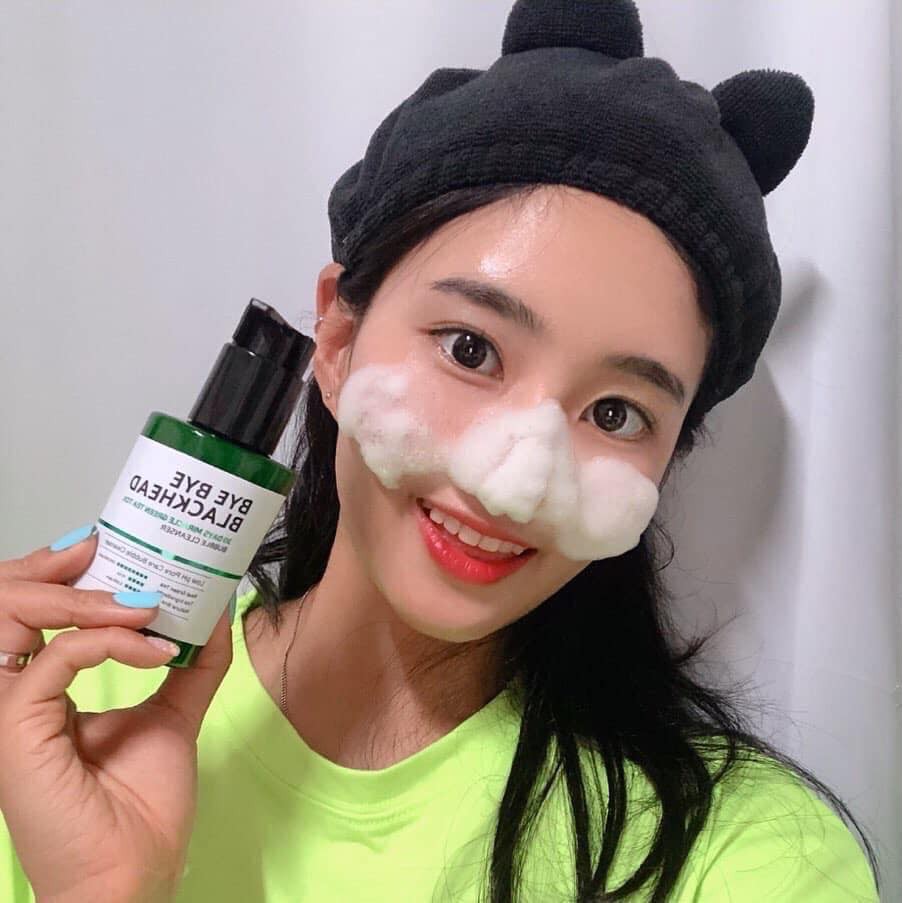 Sữa rửa mặt tiêu mụn đầu đen Some By Mi Bye Bye Blackhead 30 Days Miracle Green Tea Tox Bubble