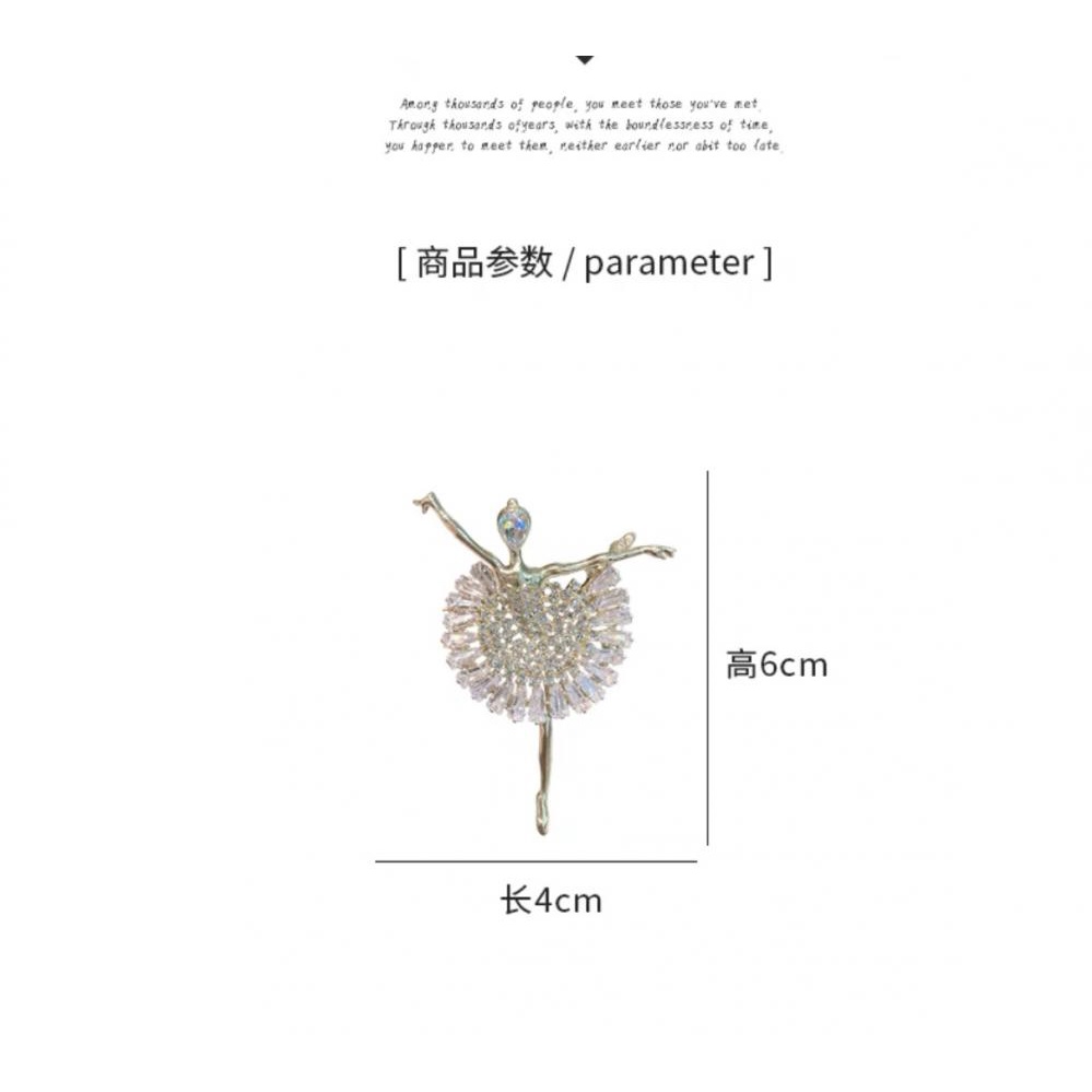 Trâm Cài Áo Hình Cô Gái Múa Ba Lê Thời Trang Cá Tính ghim bấm giấy súng bắn ghim go