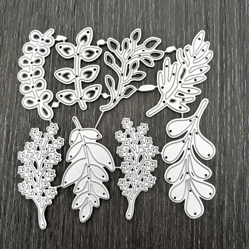Khuôn Cắt Giấy Kim Loại Hình Cành Lá Xinh Xắn