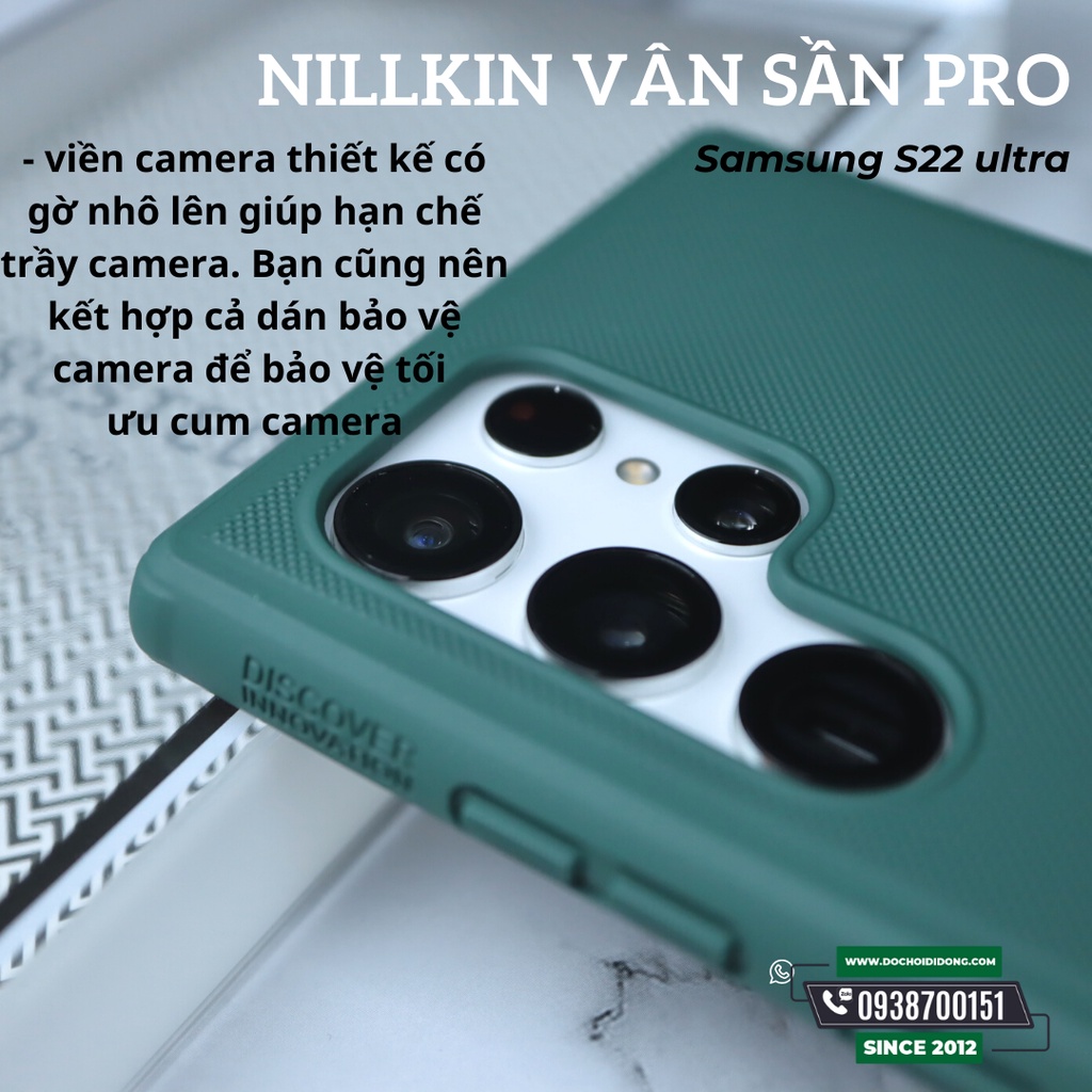 Ốp Lưng Samsung S22 + Pro Plus Ultra 5G / S23 + Pro Plus Ultra 5G Nillkin Vân Sần Viền Mềm Super Frosted Shield Pro