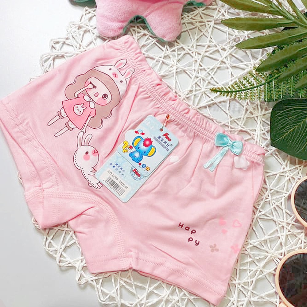 Quần chip đùi, quần lót THẮT NƠ cotton mịn nhiều mẫu cho bé gái (7-35kg) QATE0105