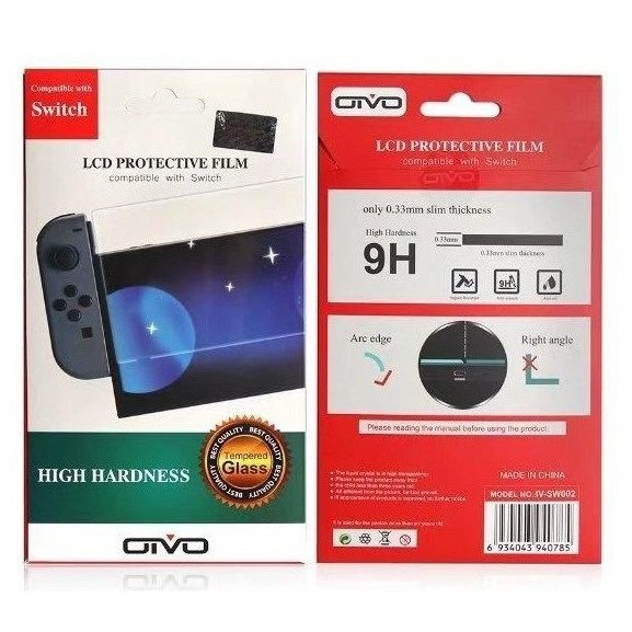 Bộ phụ kiện cho NS Switch Pro Grip with Upgraded Adjustable Stand OTVO (tặng LCD Protective film)