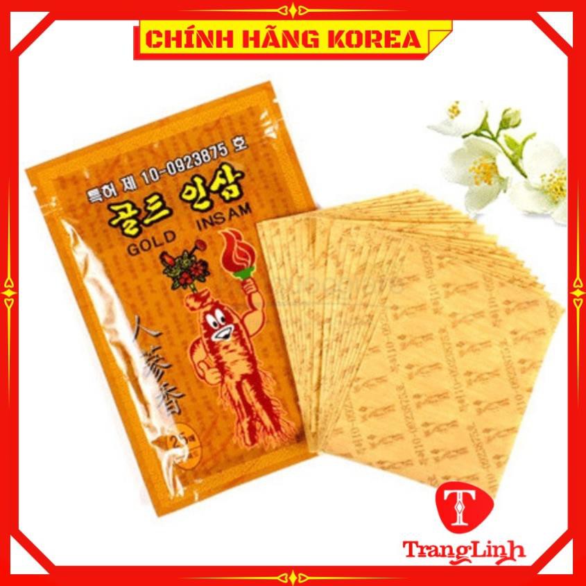 Cao dán hồng sâm hàn quốc đặc biệt Gold Insam hỗ trợ đau cơ xương khớp, túi 25 miếng