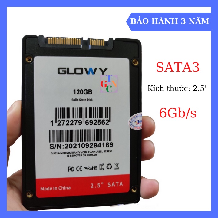 Ổ cứng ssd 120Gb Glowy SATA3 6Gb/s 2.5"
