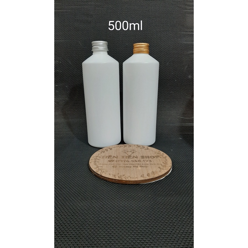 Chai nhựa trắng HDPE 500ml nắp vặn