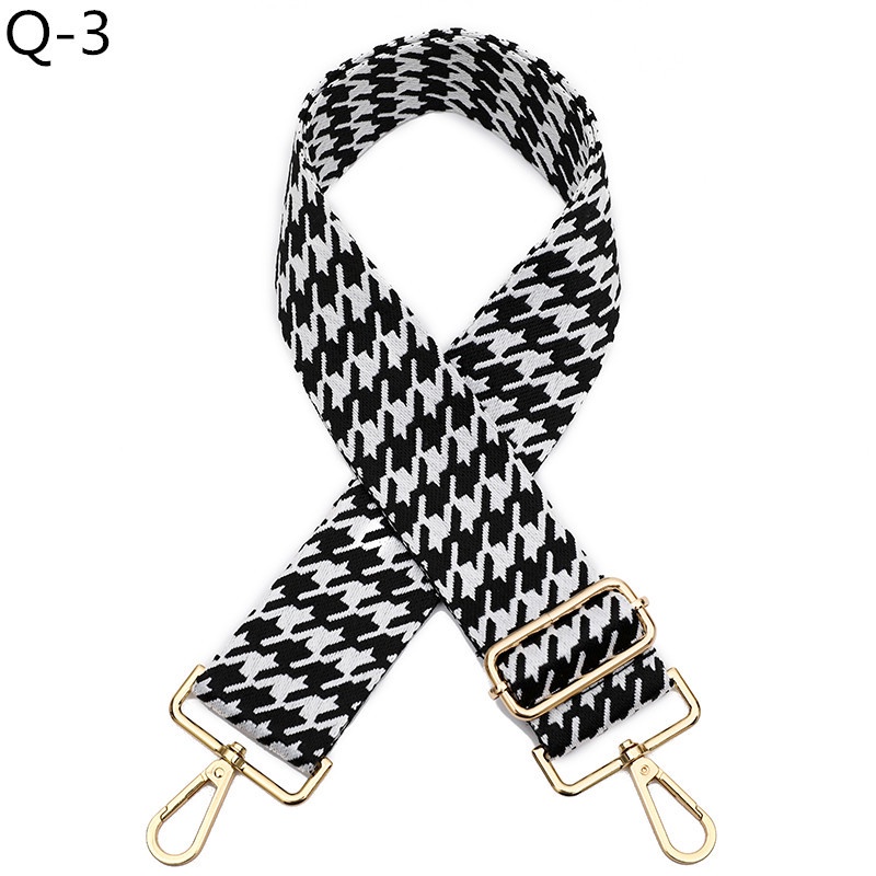Dây Đeo Túi Xách Bằng Polyester Bản Rộng 2022 5cm Họa Tiết Răng Cưa Phong Cách Mới