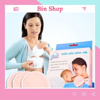 Miếng Lót Thấm Sữa Bằng Vải Good Mama Bin Shop (Hộp 8 Miếng)