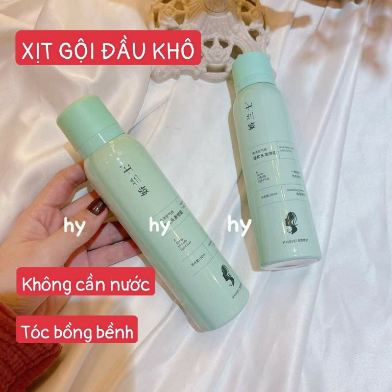 Dầu gội đầu khô , làm sạch tóc bồng bềnh, không cần nước