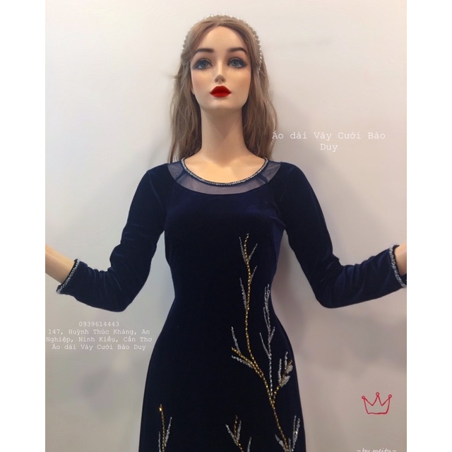 Áo dài mẹ làm sui gia sang trọng có thể đi tiệc bigsize