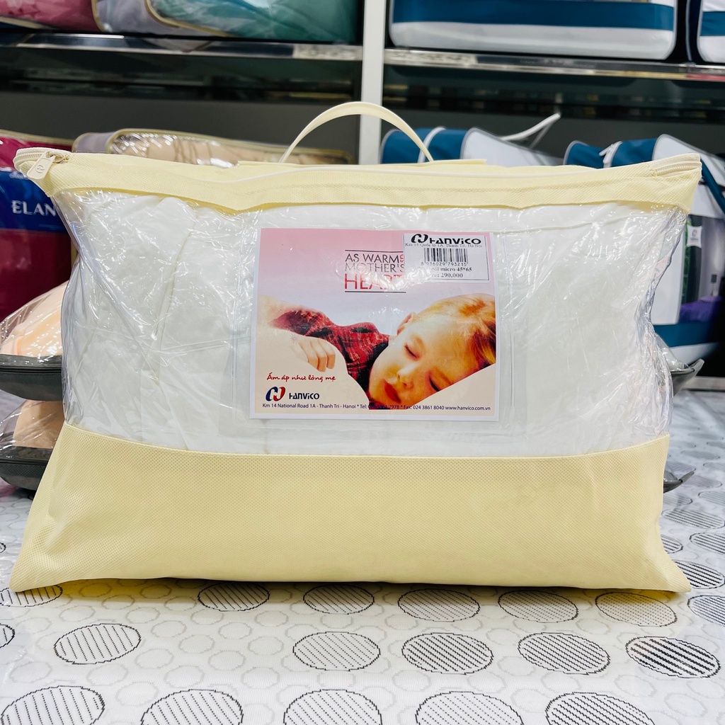 ☘️ Ruột Gối Đầu ☘️ Hanvico bông Microfiber lông vũ nhân tạo cao cấp chuẩn khách sạn 5 sao
