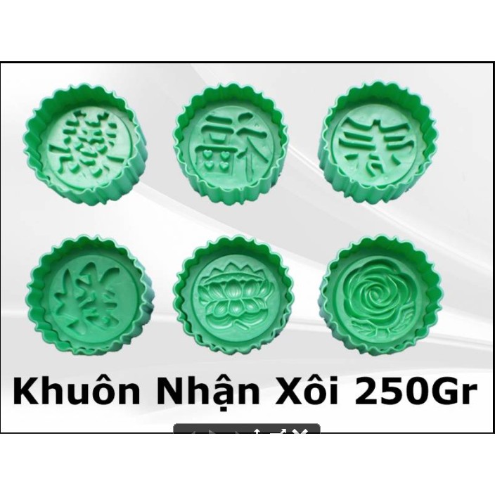 KHUÔN NHỰA ẤN XÔI PHƯỚC LỘC THỌ HỶ HOA HÔNG HOA SEN 9CM VÀ 13CM TRÒN KHÍA XANH