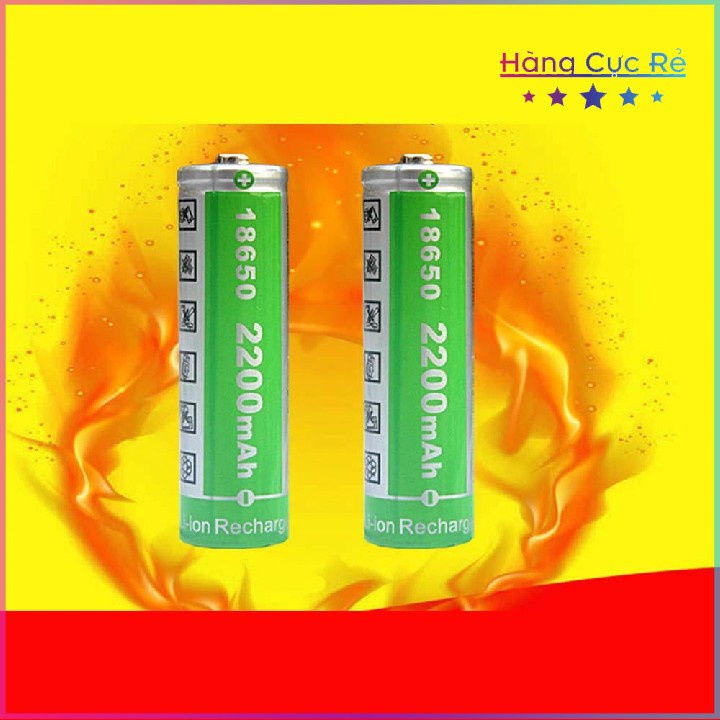 Pin Sạc HHTC 18650 2200mah 3.7V dùng cho loa phóng thanh, đèn pin...