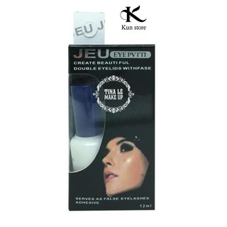 Keo dán mi giả JEU siêu chắc màu trắng đục chuyên dùng cho mí mắt - KunStore
