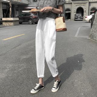 Quần dài chất liệu cotton linen size s-3xl thời trang cho nữ
