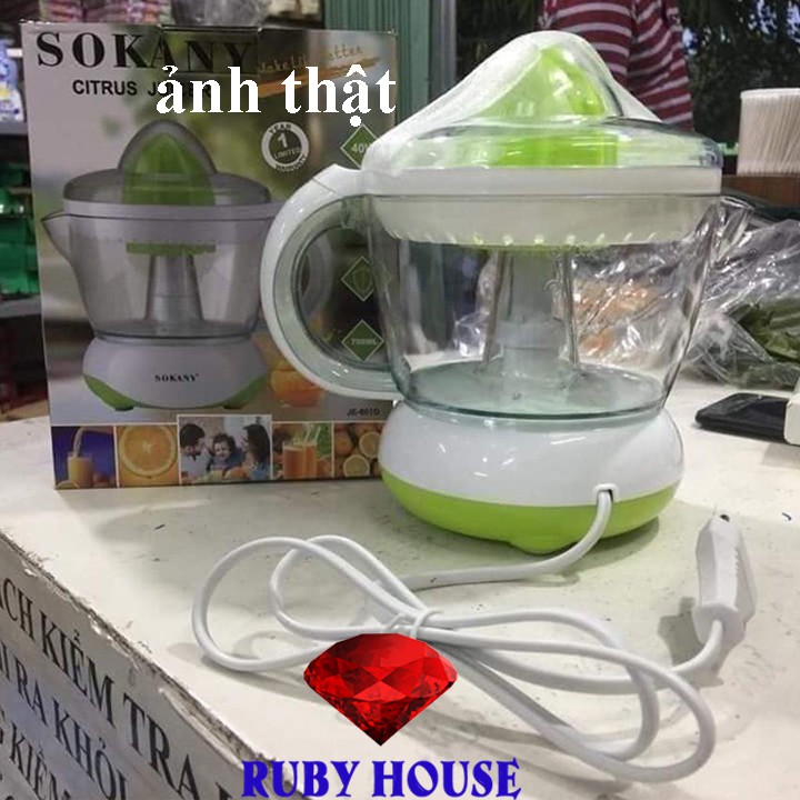 Máy vắt cam Sokany dùng điện CHÍNH HÃNG dung tích 800ml, Máy vắt cam tự động-Ruby House